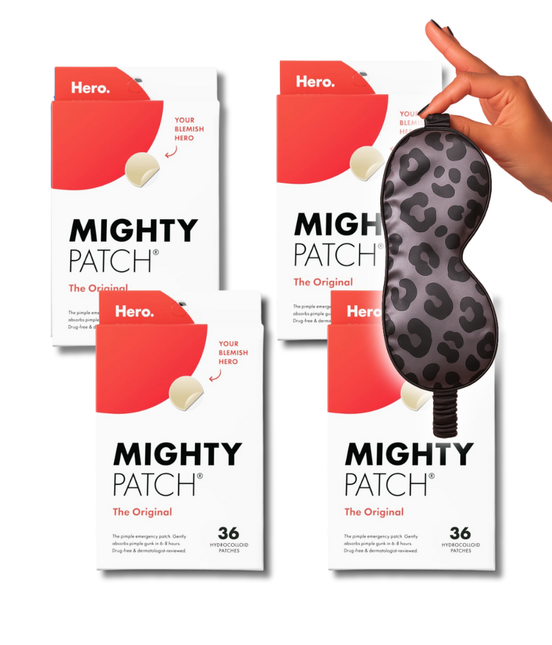 x4 Mighty Pimple Patch Original 36 pack (FREE Satin Sleep Mask)